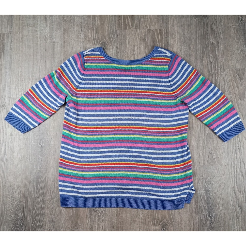 Talbots Striped Linen Sweater Womens Size 1X Colorful Coastal Beach Resort XL